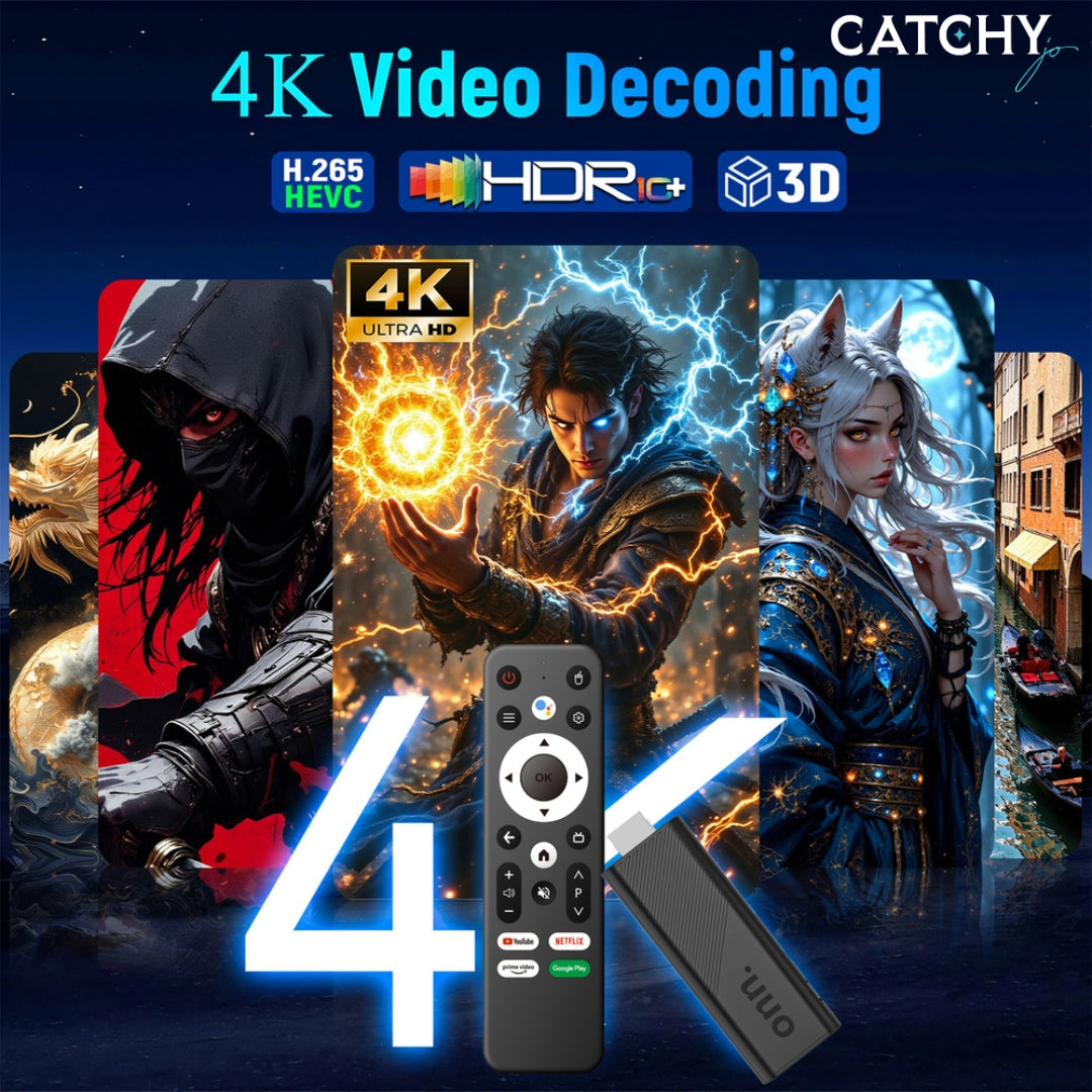 Onn Smart Android Quad Core TV Stick 4K Streaming