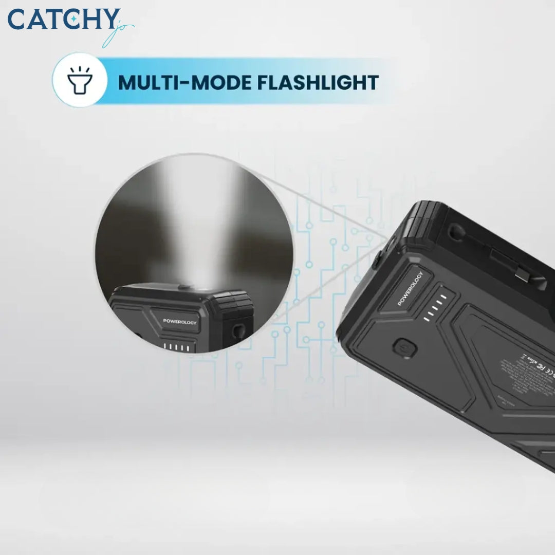 Powerology Solar Wireless Charging Power Bank (27000mAh)