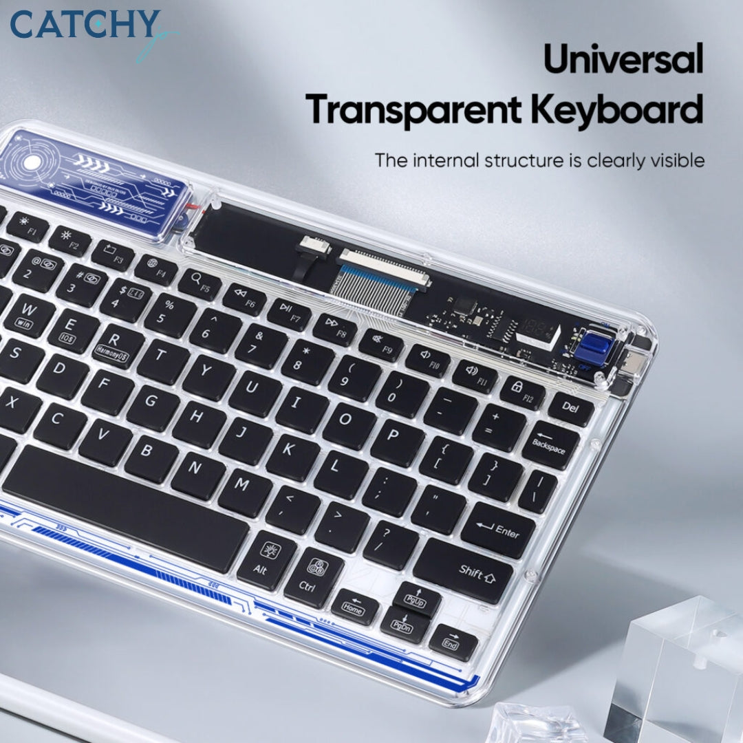 CK Series Universal Bluetooth Keyboard with 7-Color Backlight