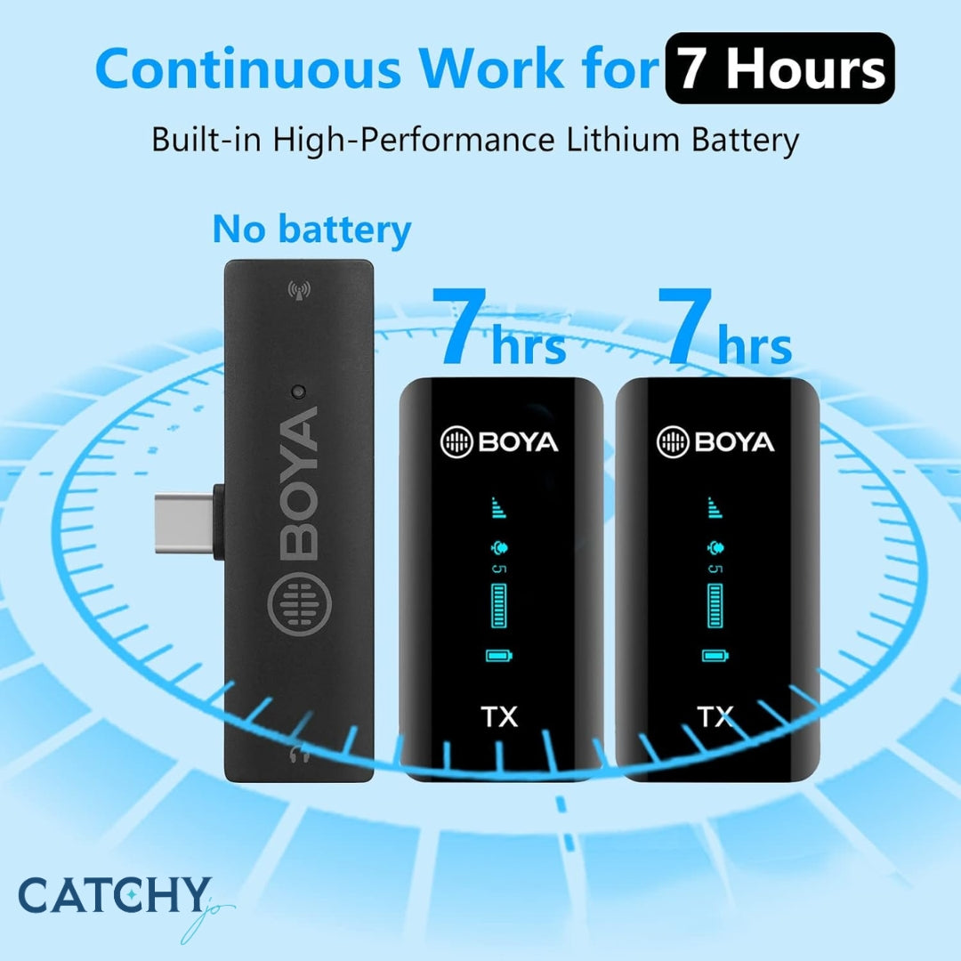 BOYA BY-XM6-S6 USB-C Wireless Lavalier Microphone BOYA BY-XM6-S6 USB-C Wireless Lavalier Microphone