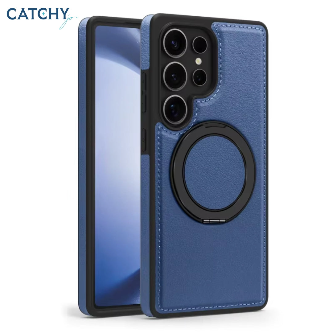 Leather Samsung Galaxy S26 Ultra Magnetic Stand Holder Case