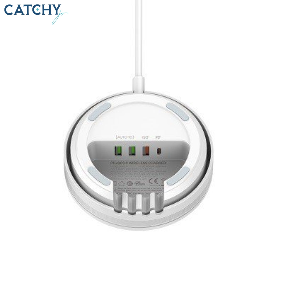 LDNIO AW003 5 IN 1 Desktop Wireless Charging Station
