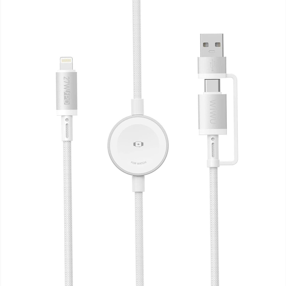 WiWU Wi-C105 TitanLink 2-in-1 Apple Watch A+C To L Charging Cable