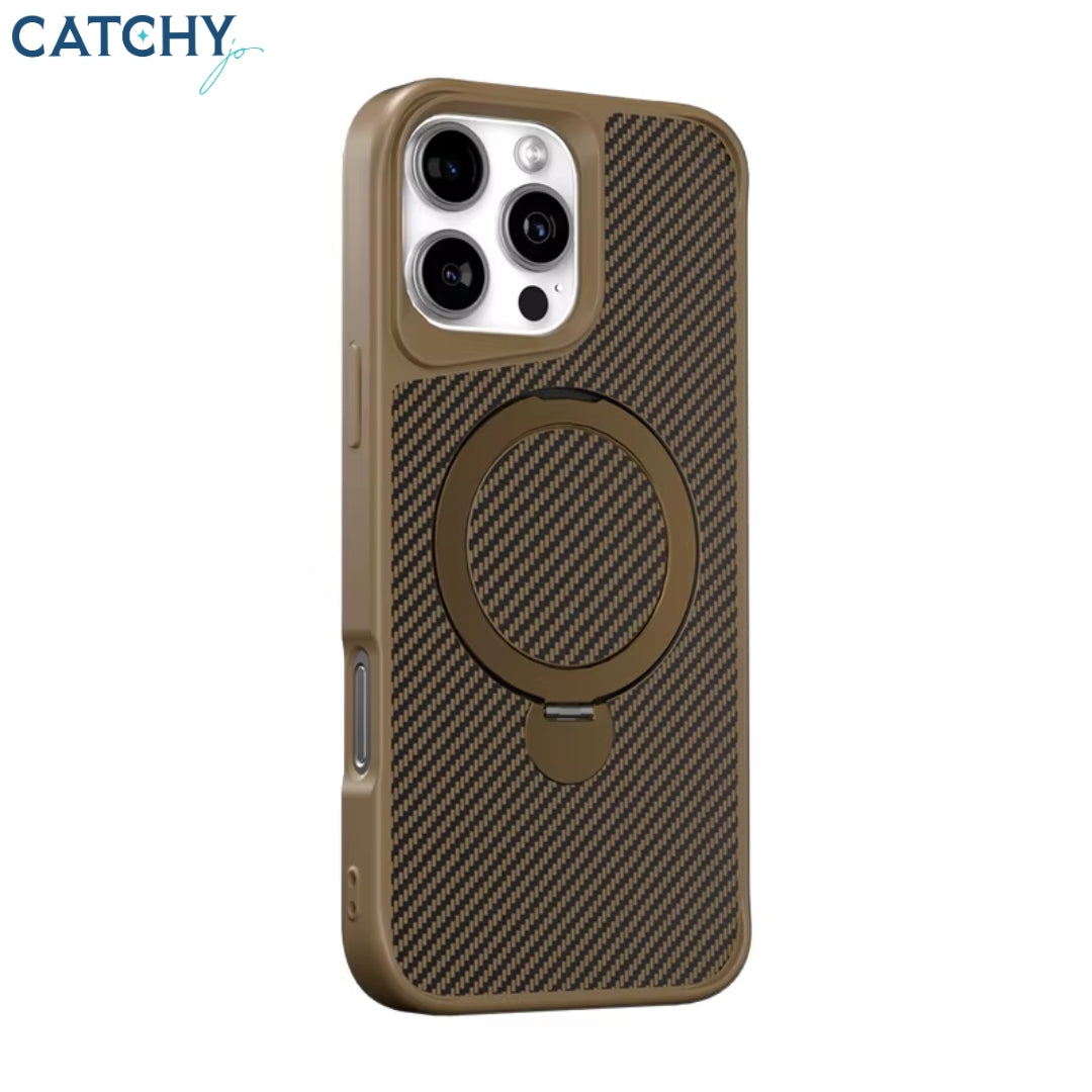 Premium Wireless Charging Metal Ring Stand Case