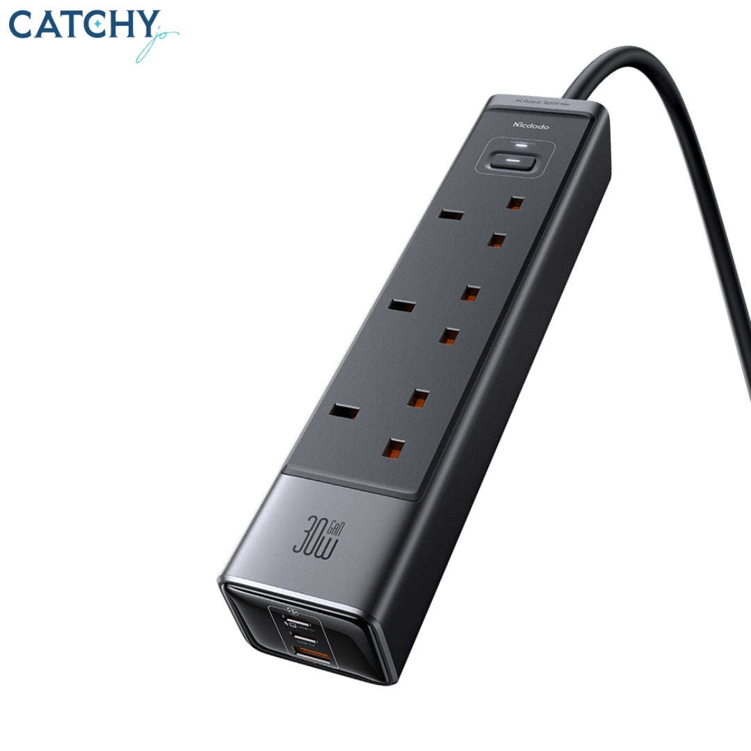 MCDODO 6-in-1GaN Surge Protection Power Strip (30W)