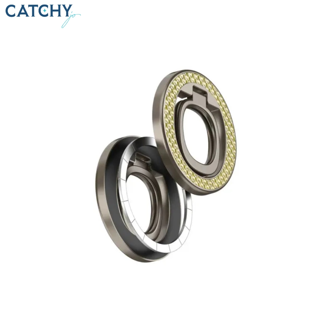 PULOKA 360° Magnetic Ring Holder With Flip-Up Carbon Effect Ring
