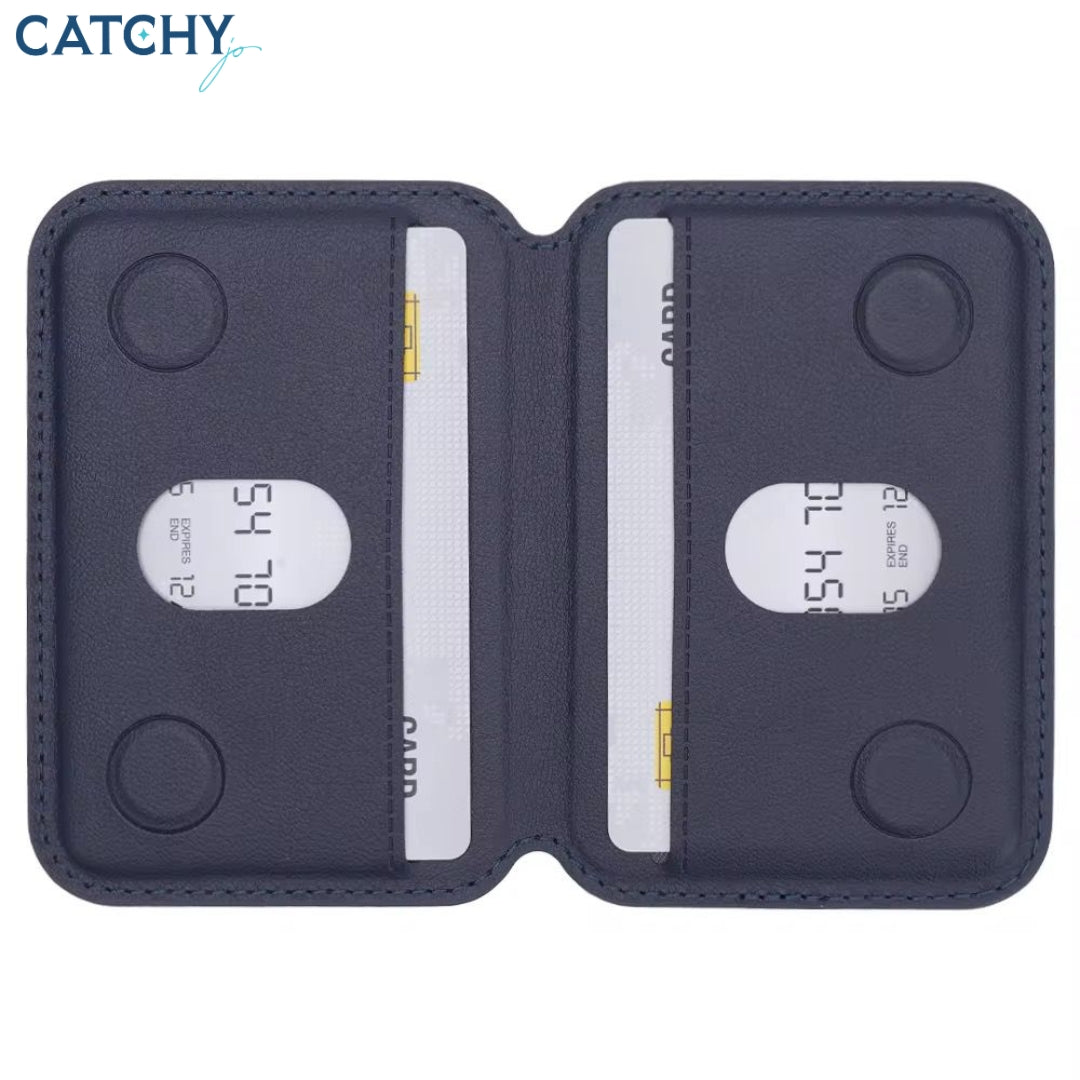 Slim Leather Magnetic Phone Wallet Holder