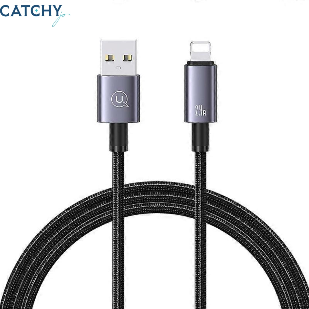 USAMS SJ667 USB-A To Lightning Aluminum Alloy Fast Charging and Data Cable (1.2M)