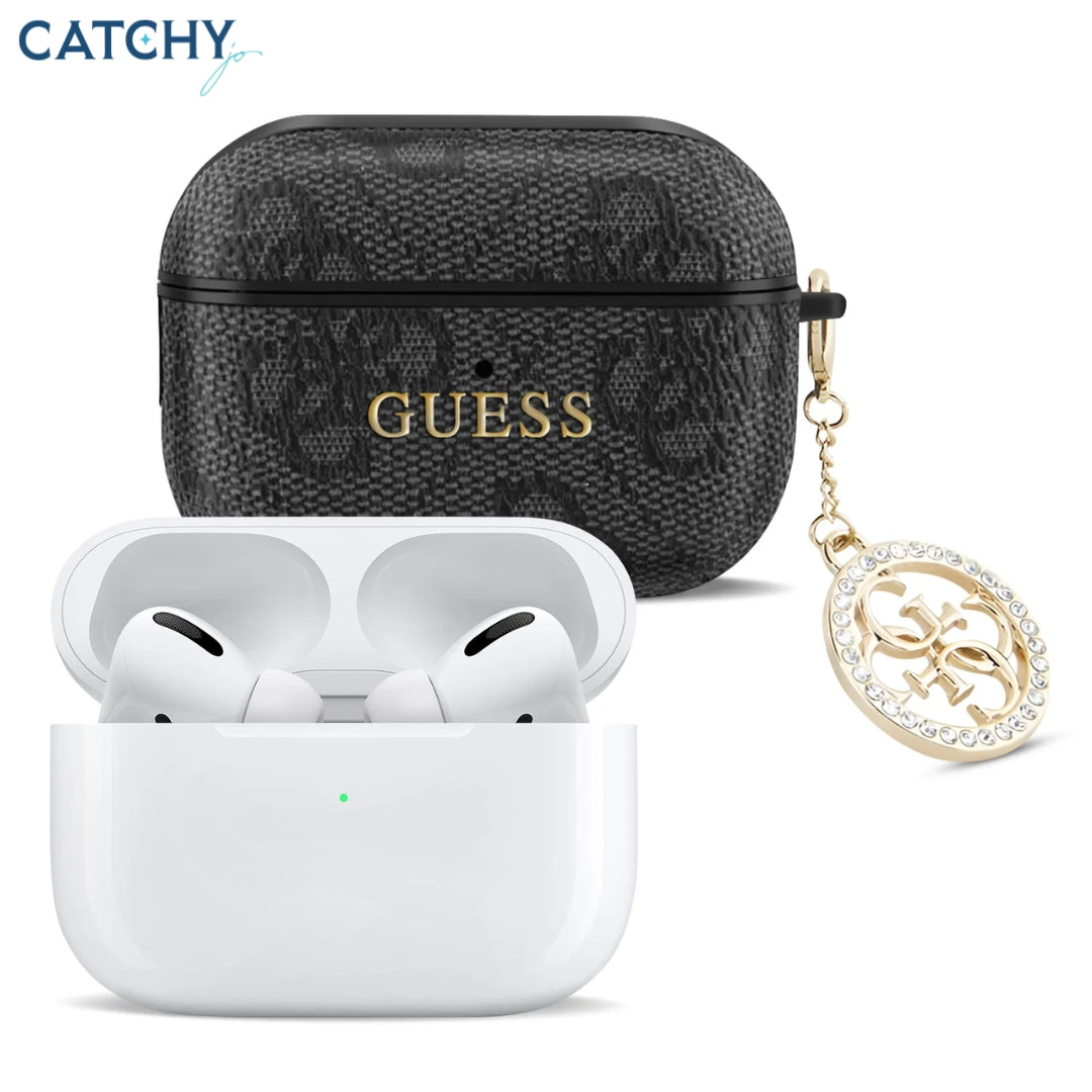 حافظة AirPods من GUESS مع حلية ستراس