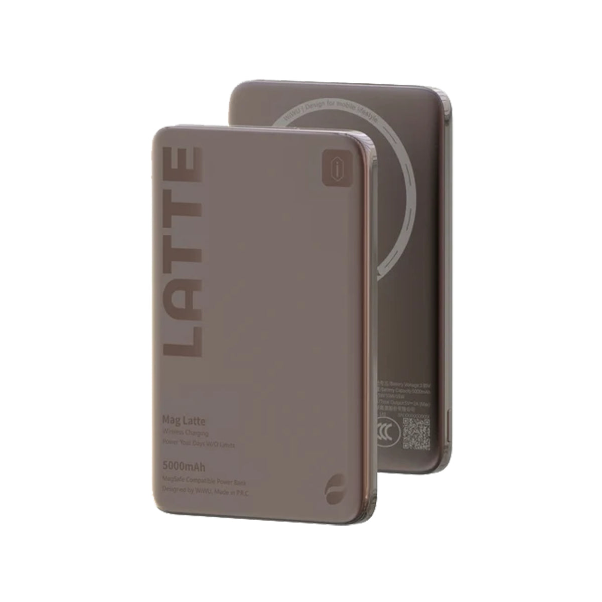 WiWU Wi-P085 Mag Latte Ultra Slim Magnetic Power Bank  (5000mAh)