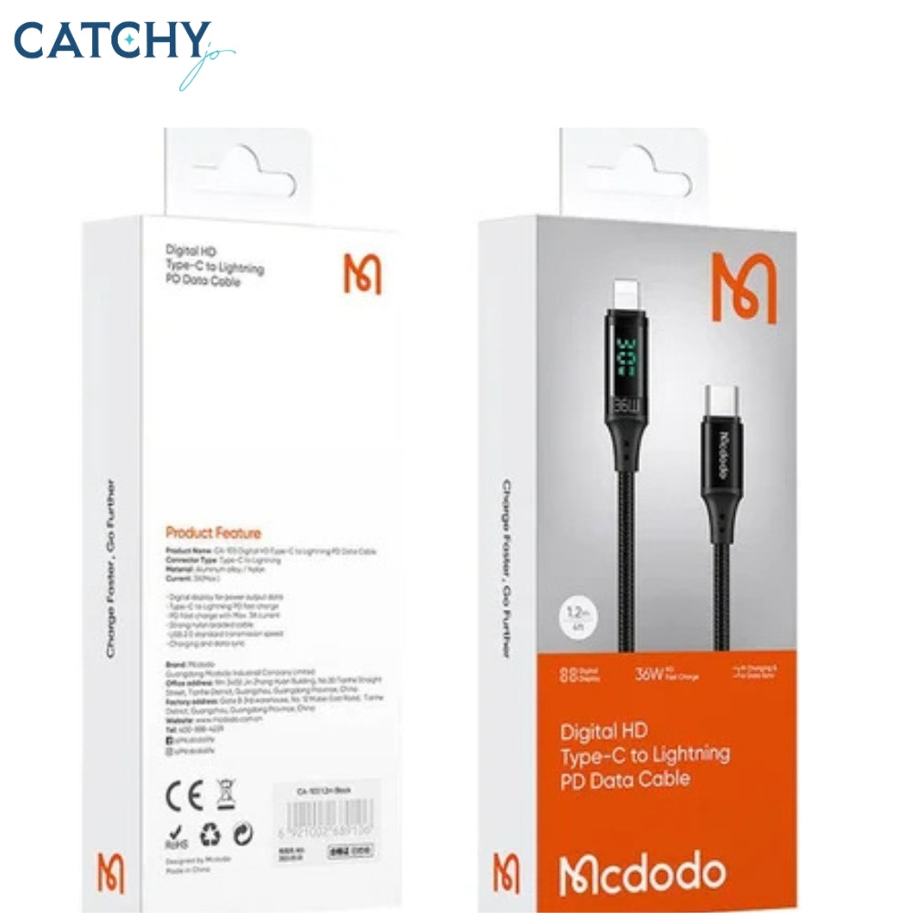 MCDODO CA-1030 USB-C To Lightning Charging Cable (36W)