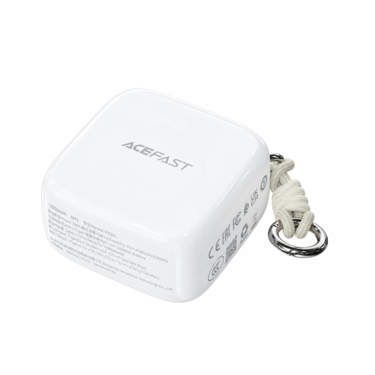 ACEFAST M42 Fast Charging Power Bank With Retractable USB-C Cable