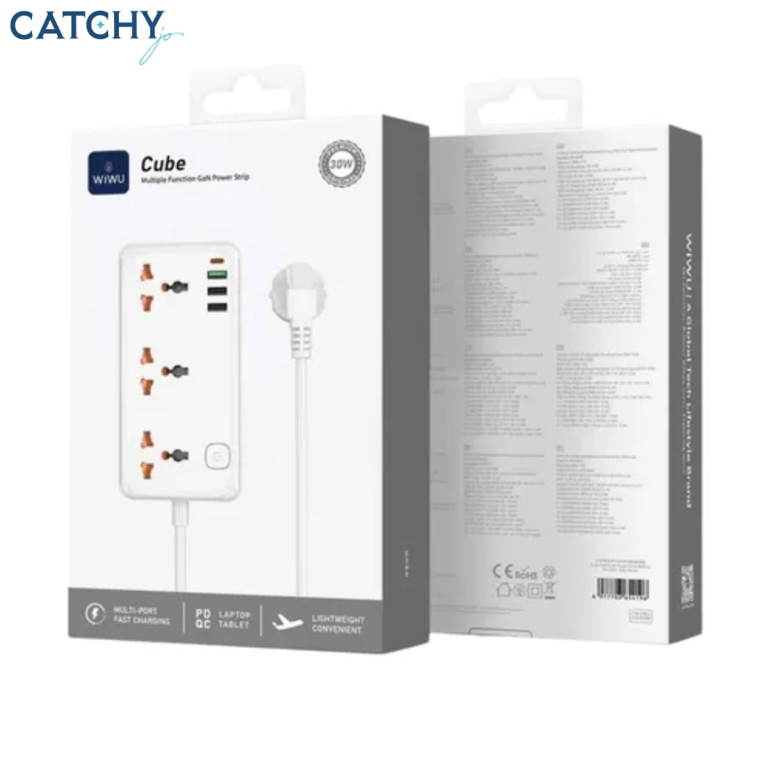 WiWU WI-S005 Multiple Function Gan UK Power Strip (30W)