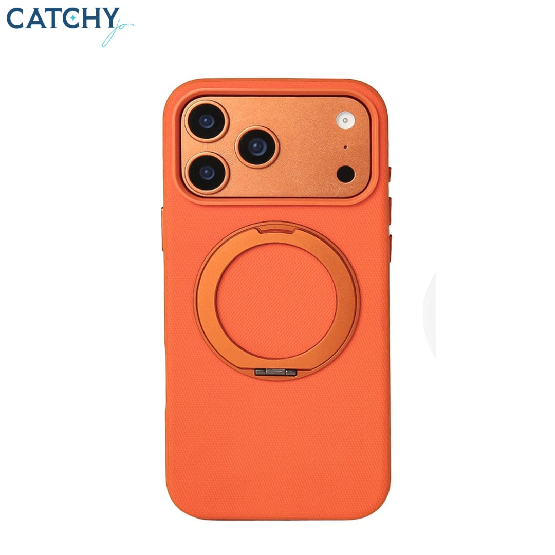 iPhone Fabric Leather Shockproof Magnetic 360 Ring Case