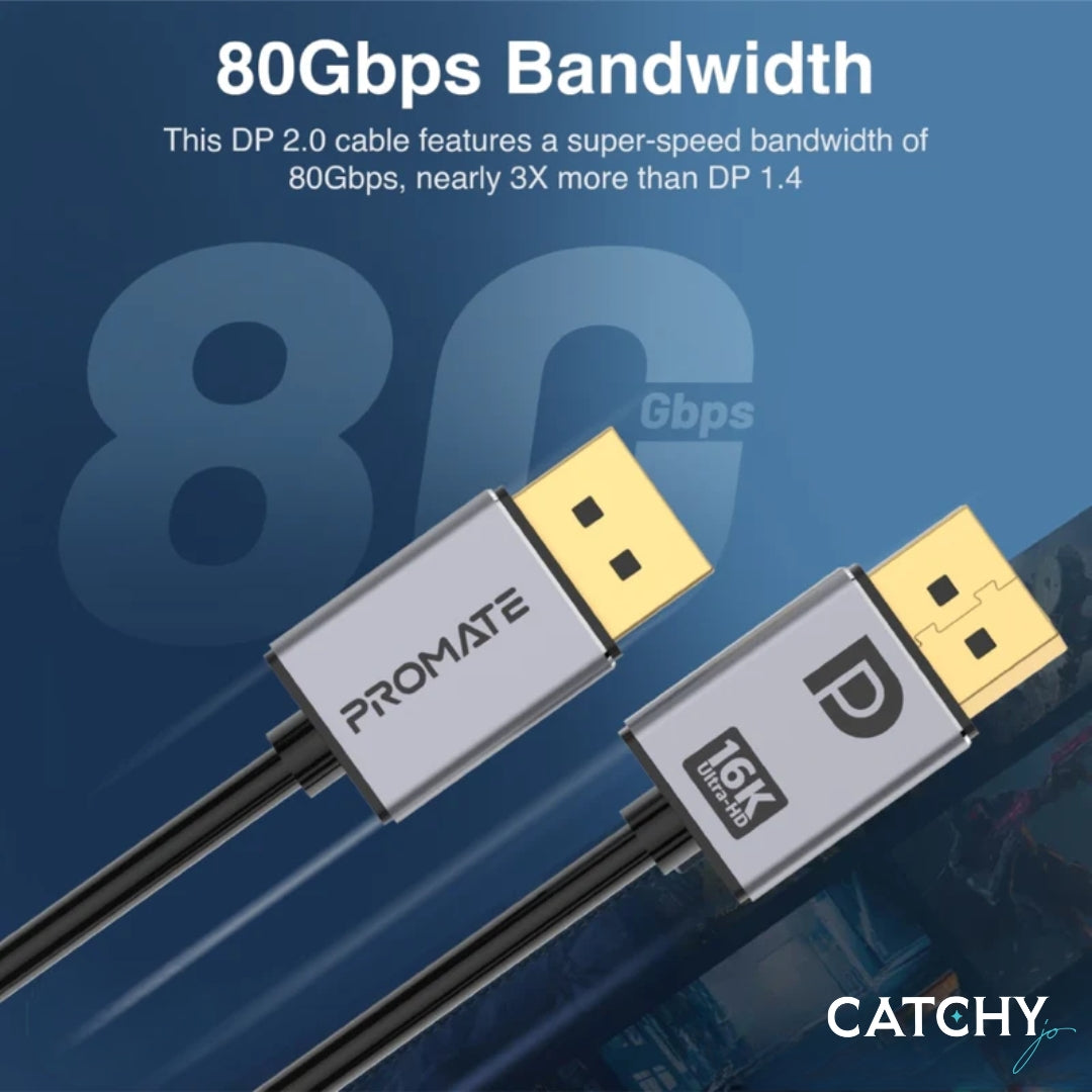 PROMATE DPLink 16K-60Hz High Definition Display Port 2.0 Cable