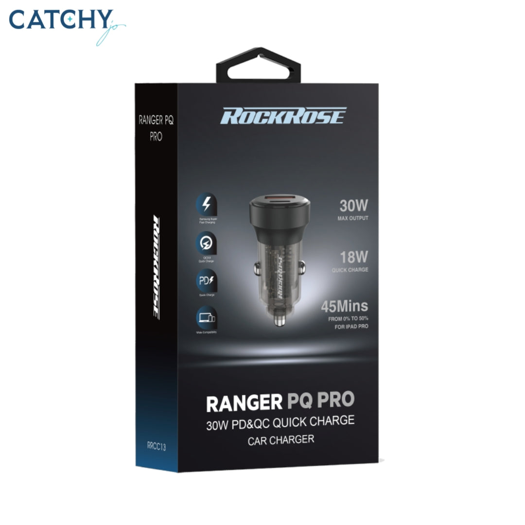 شاحن سيارة ROCKROSE Ranger PQ Pro بمنفذين (30W)