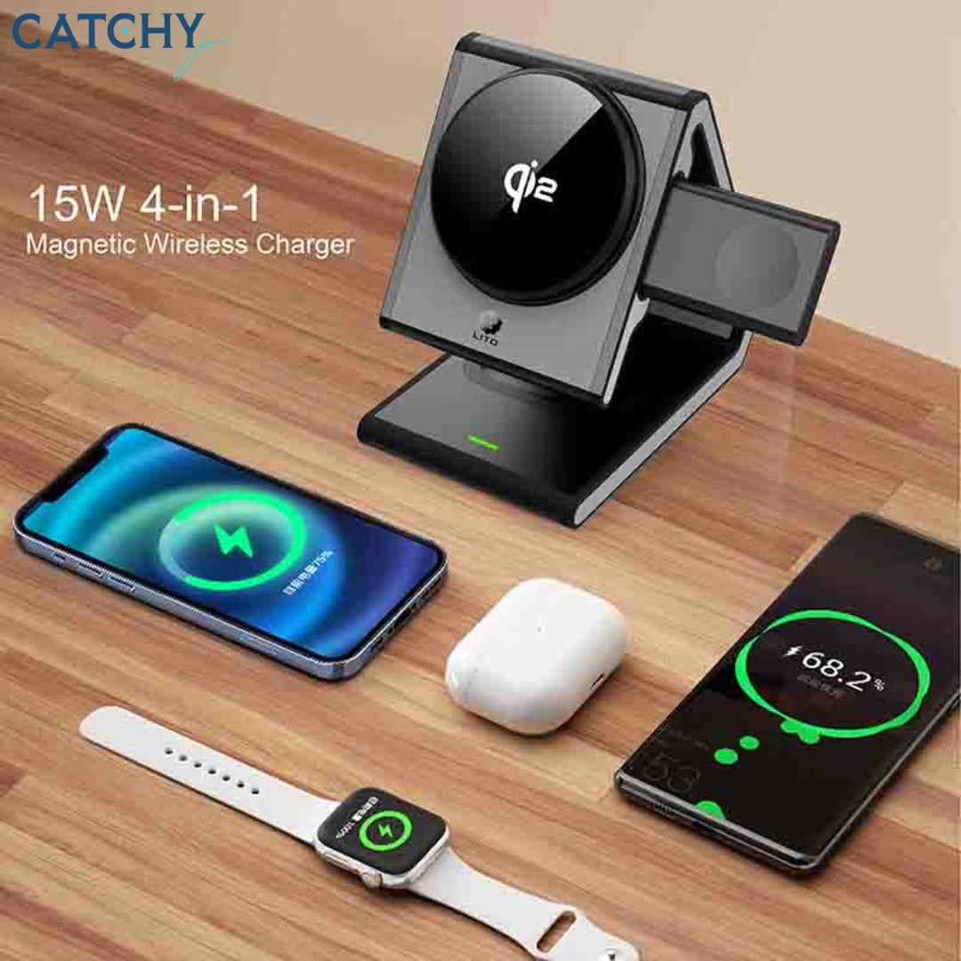 LITO LT-W02 QI2 4-in-1 Magnetic Wireless Charger (15W)