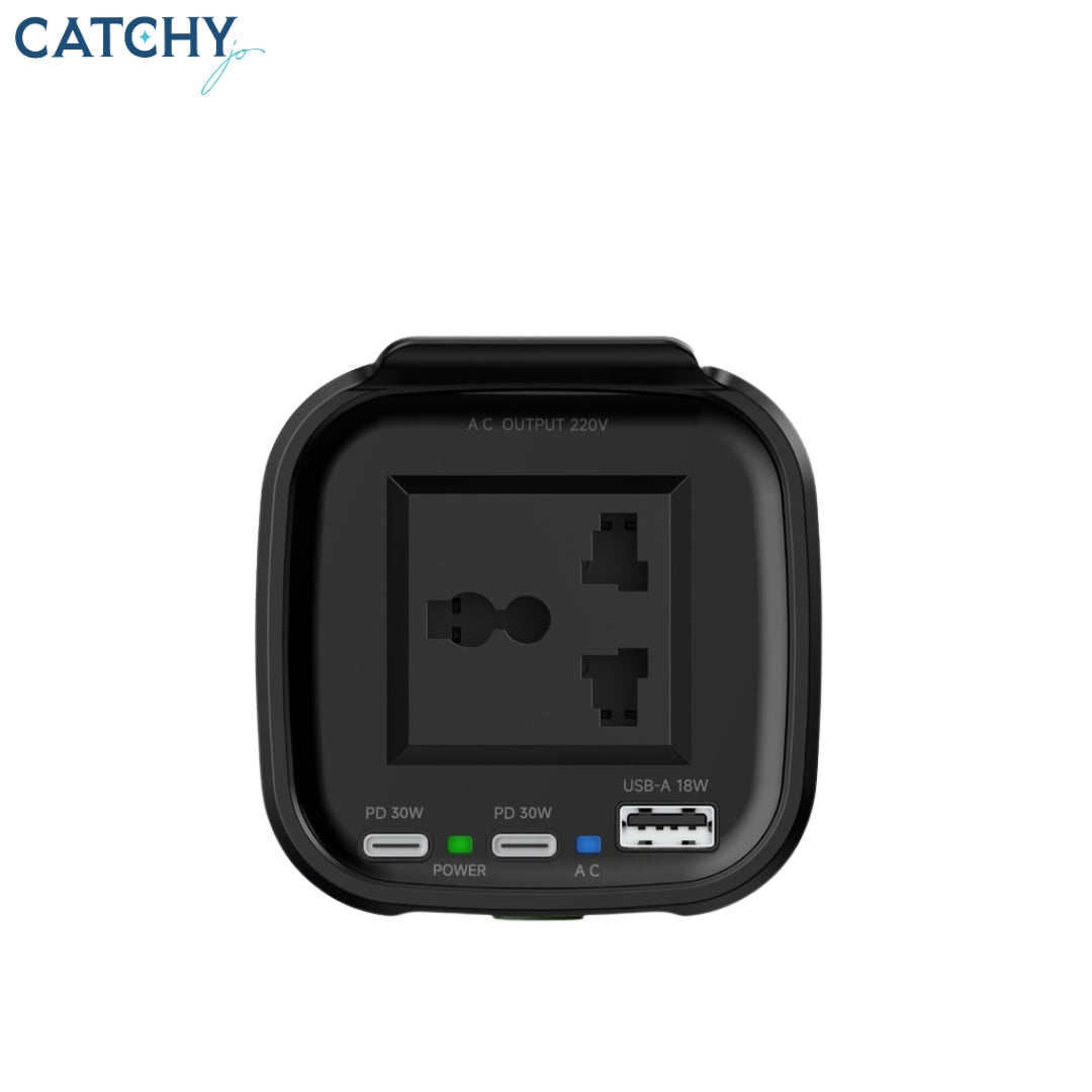 Powerology Inverter Universal USB-A 2 Type-C  Car Charger (150W)