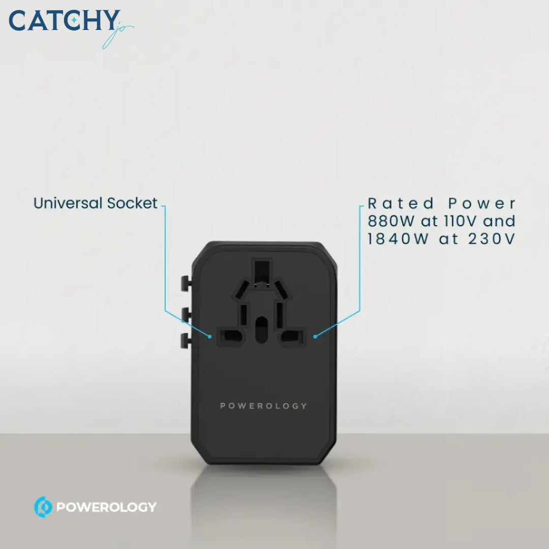 Powerology Universal Charger With Triple USB-A Ports Powerology Universal Charger With Triple USB-A Ports