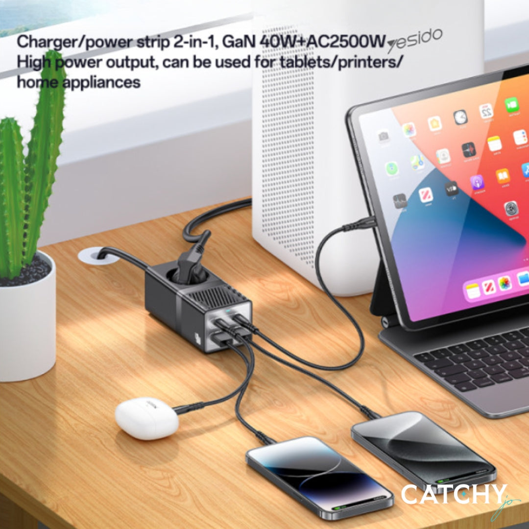 YESIDO MC35 5 IN 1 Power Socket