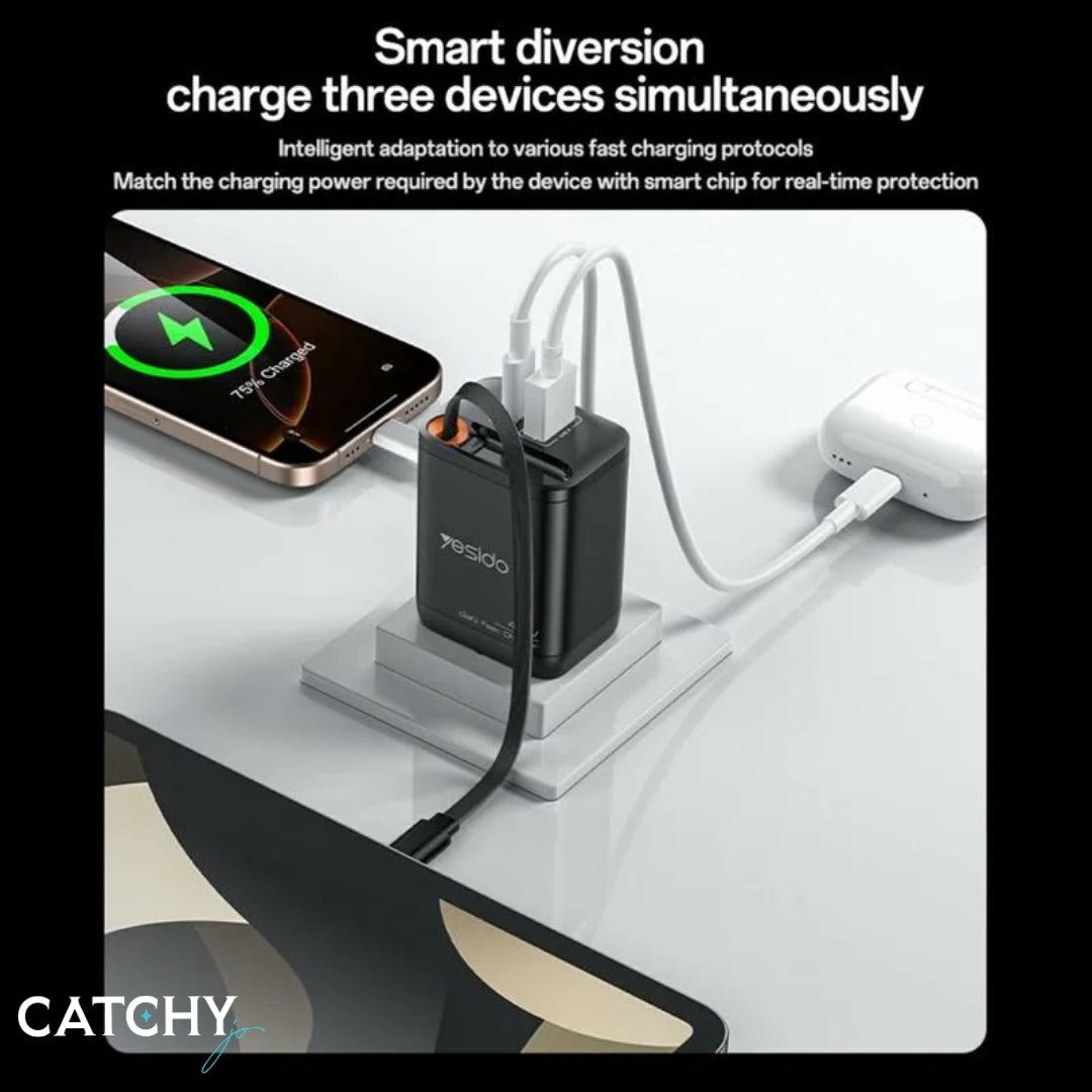 YESIDO YC99 Fast Charger Adapter With Type-C Cable
