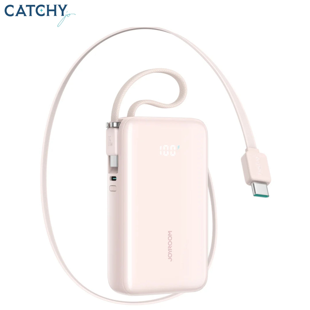 JOYROOM JR-PR2 شاحن محمول صغير بكابل مدمج قابل للسحب (10000mAh)