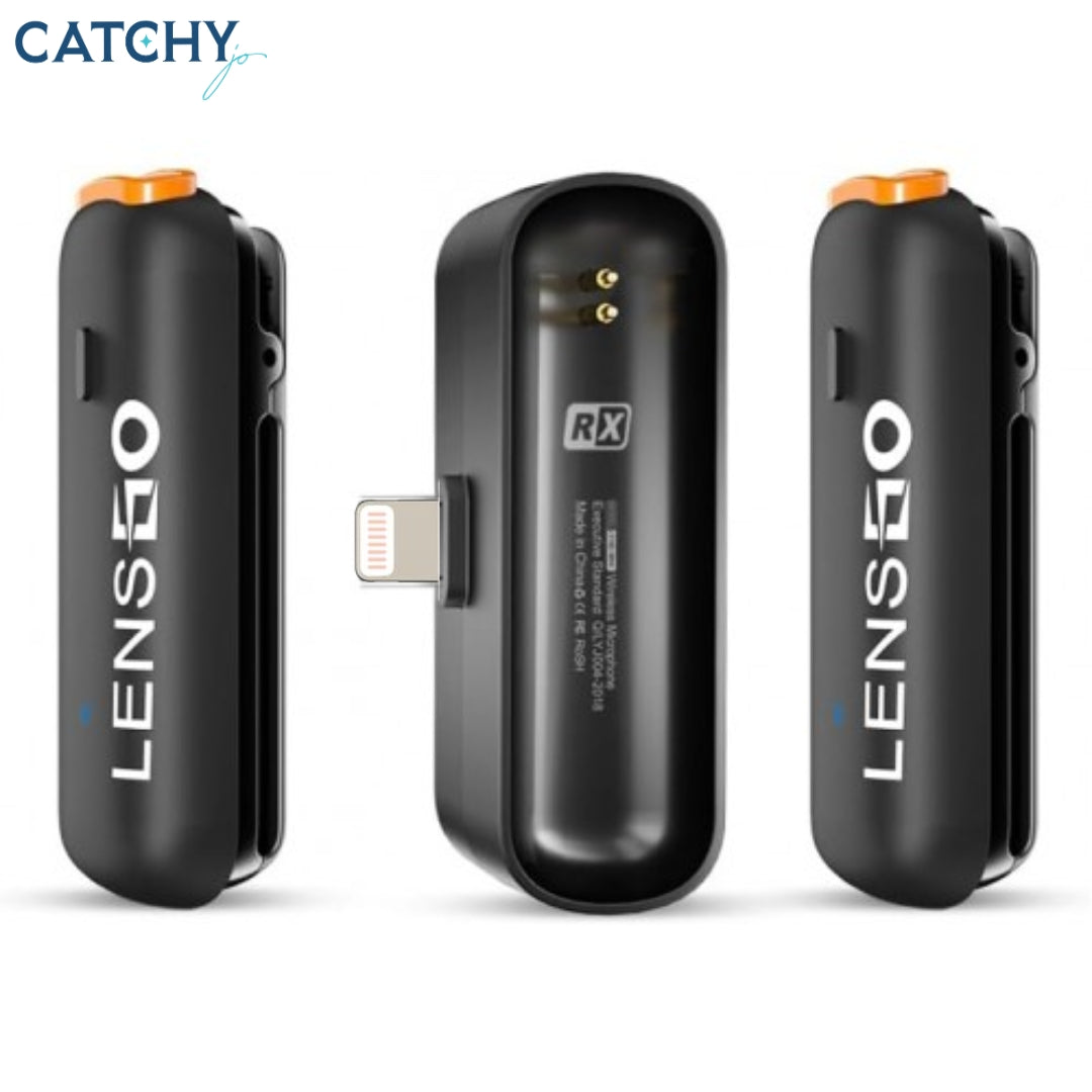LENSGO 518C Mini Wireless Lavalier Microphone | Type-C | Lightning | Min For Camera LENSGO 518C Mini Wireless Lavalier Microphone | Type-C | Lightning | Min For Camera