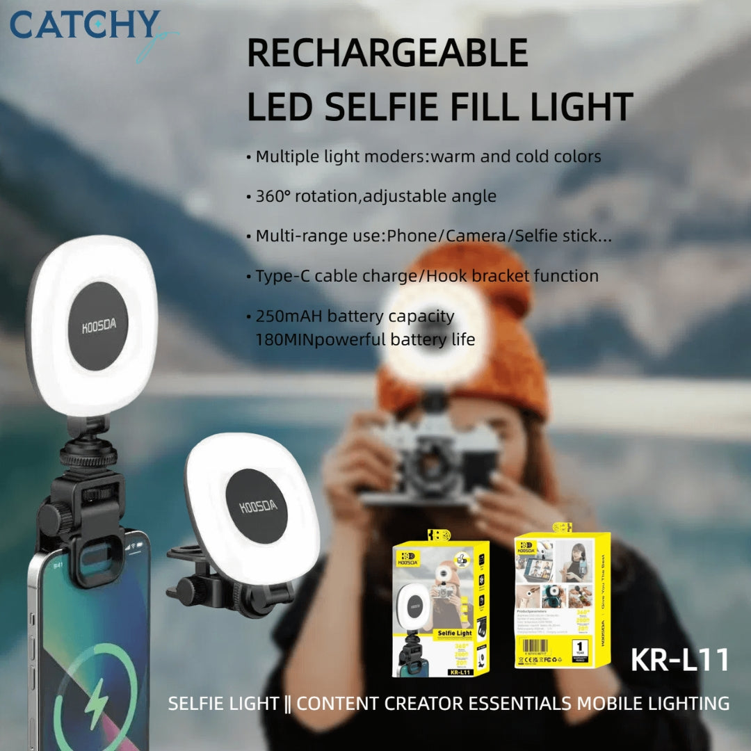 KOOSDA KR-L11 Rechargeable Led Selfie Fill Light