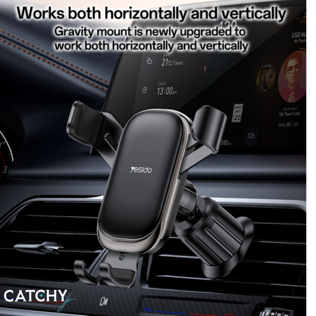 YESIDO C247 360°View Angle Horizontal Car Phone Holder