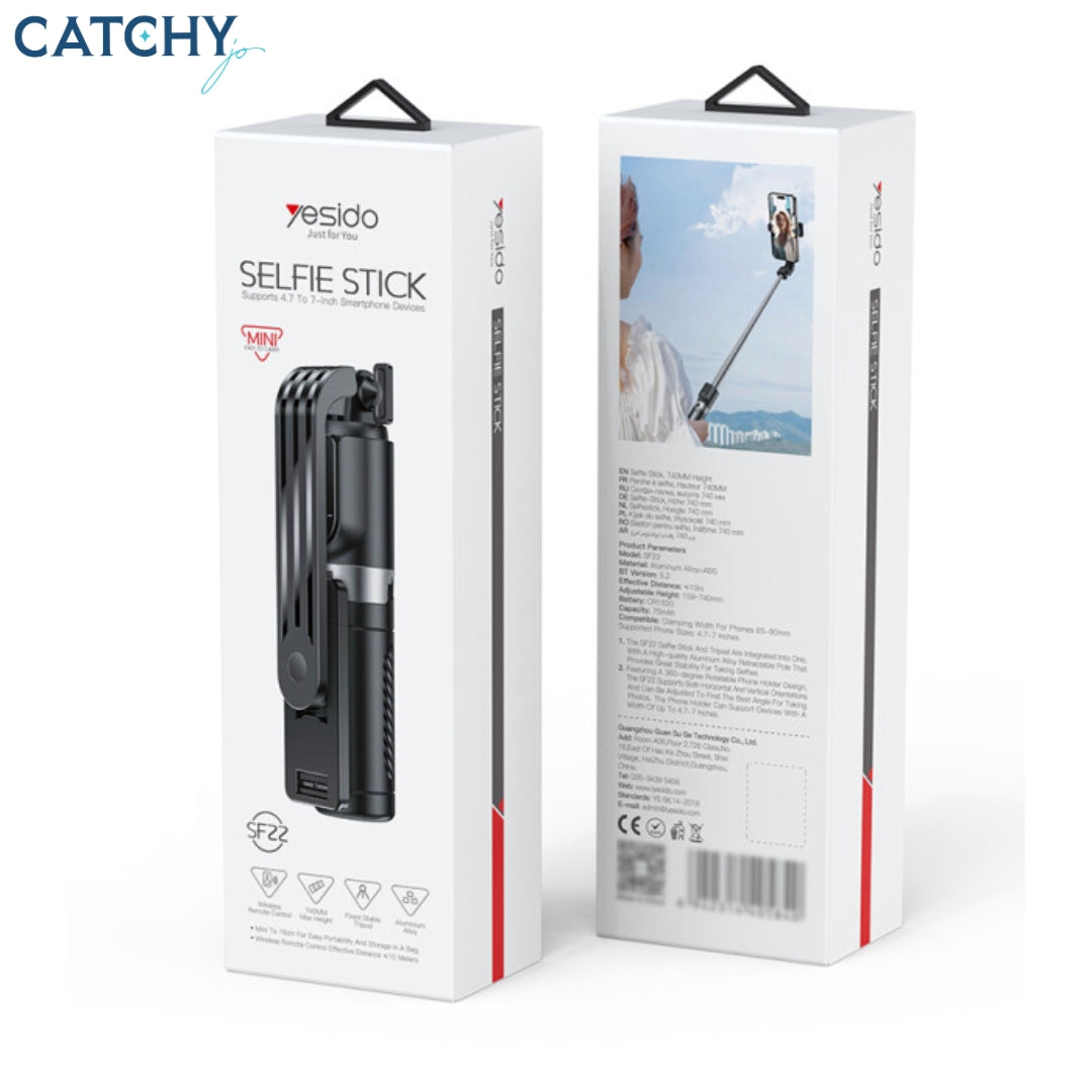 YESIDO SF22 Tripod Mini Telescopic Selfie Stick