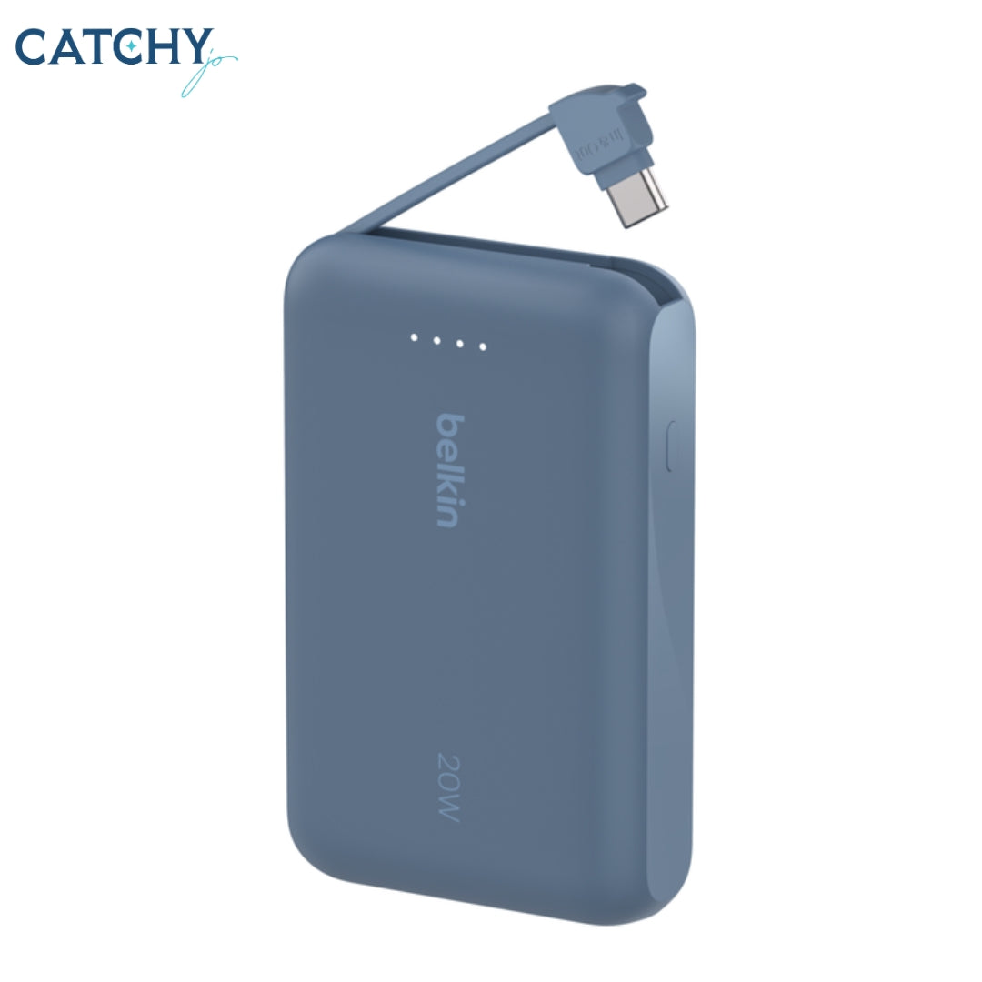 BELKIN BoostCharge Power Bank With USB-C Cable (10000mAh) | Black | White | Pink | Blue BELKIN BoostCharge Power Bank With USB-C Cable (10000mAh) | Black | White | Pink | Blue