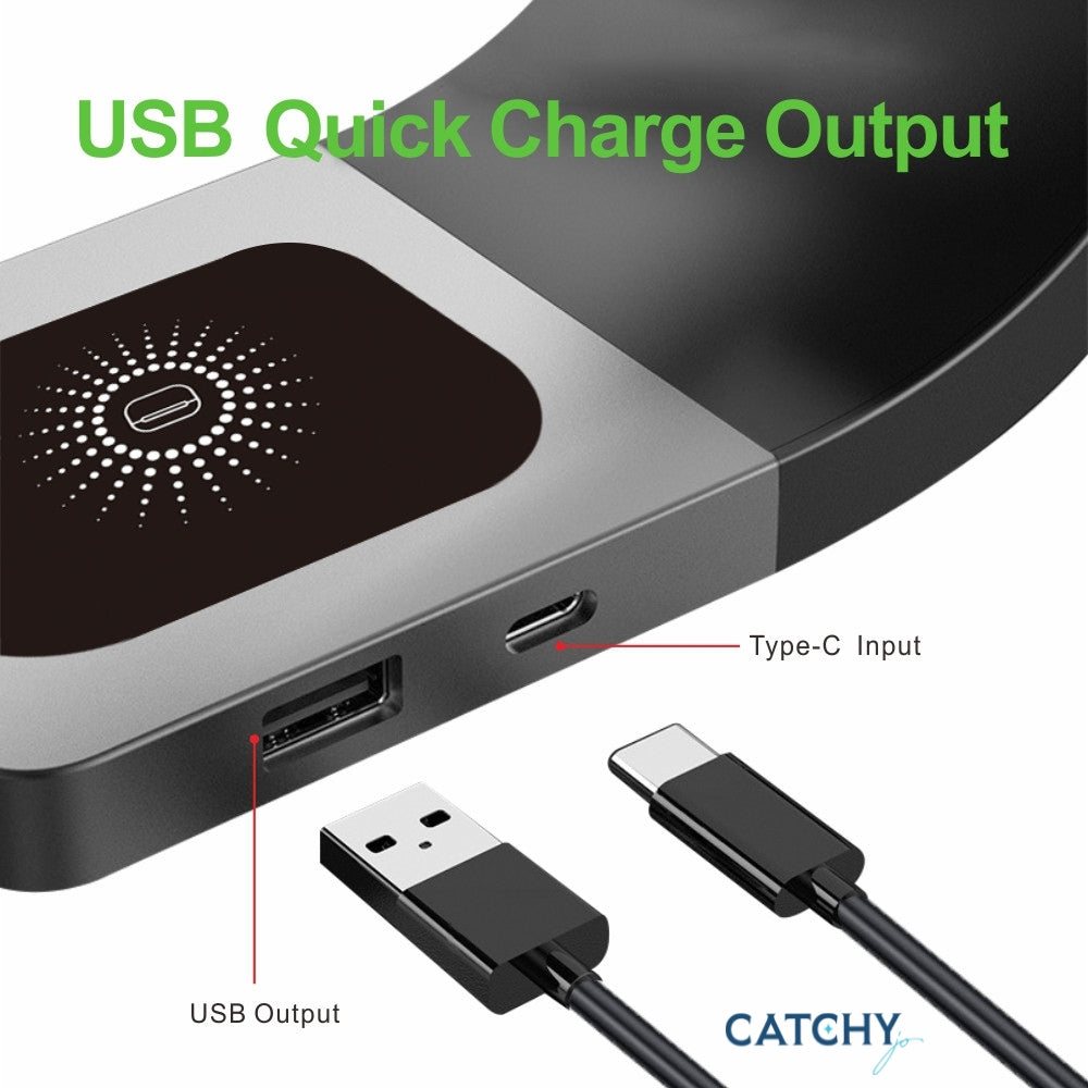 3 in 1 Fast Wireless Charging Stand Wrapped Design