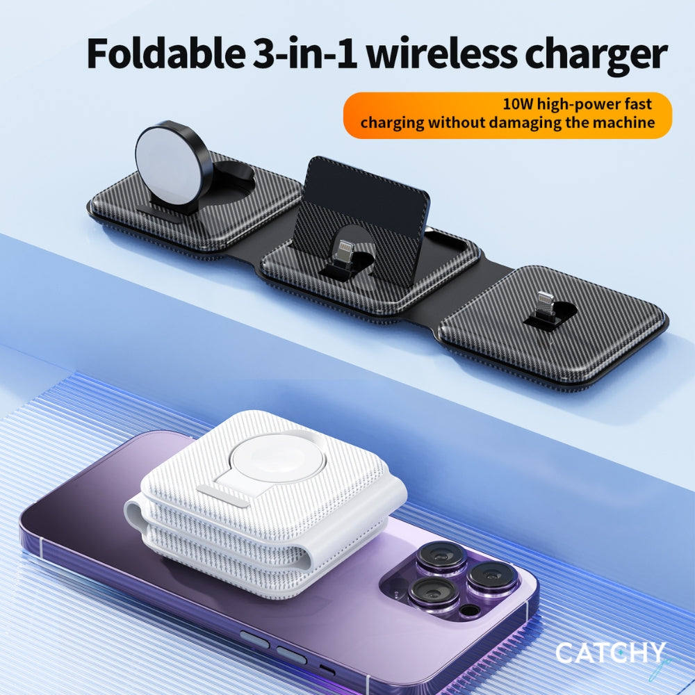 3 in 1 Magnetic Hybrid Charger Foldable Pad