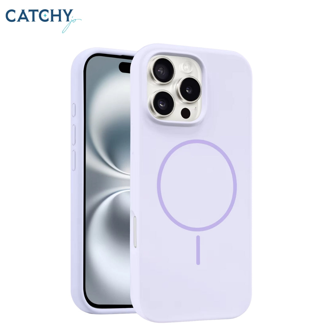 iPhone 14+15+16 Series Wireless Magnetic Ring Silicone Case