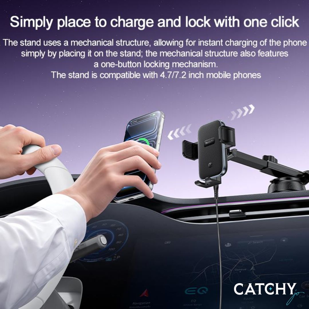 YESIDO C320 Wireless Fast Charging Car Phone Holder (15W)