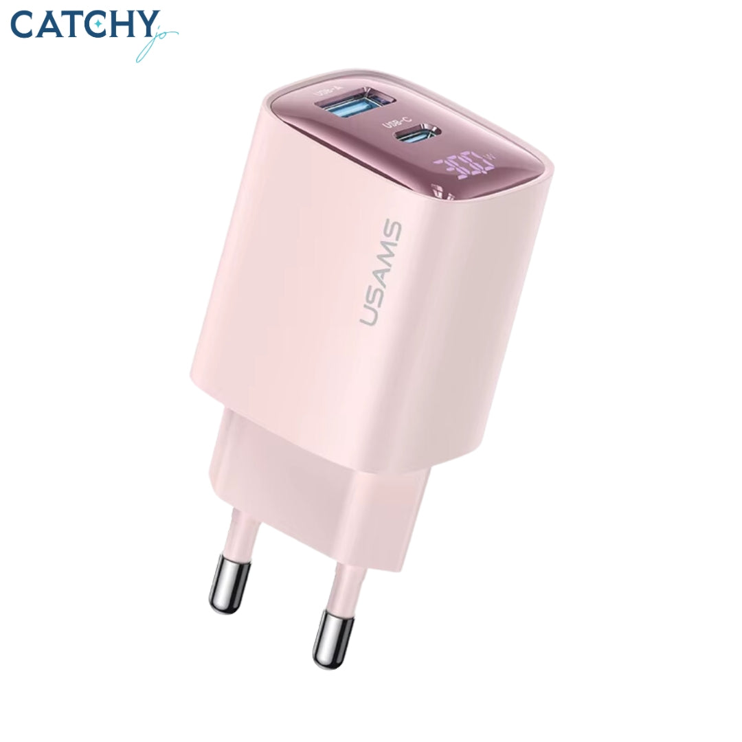 USAMS CC229 A+C Digital Display Fast Charger (30W)