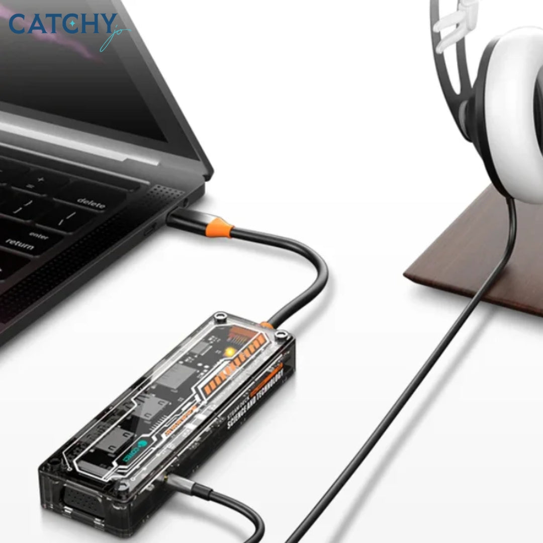 COTECi 16017 Punk 6-In-1 Docking Station Adapter