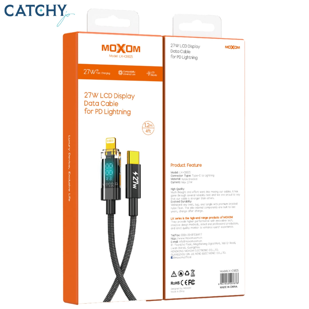 Moxom LX-CB825 Type-C To Lightning Data Cable (27W) Moxom LX-CB825 Type-C To Lightning Data Cable (27W)