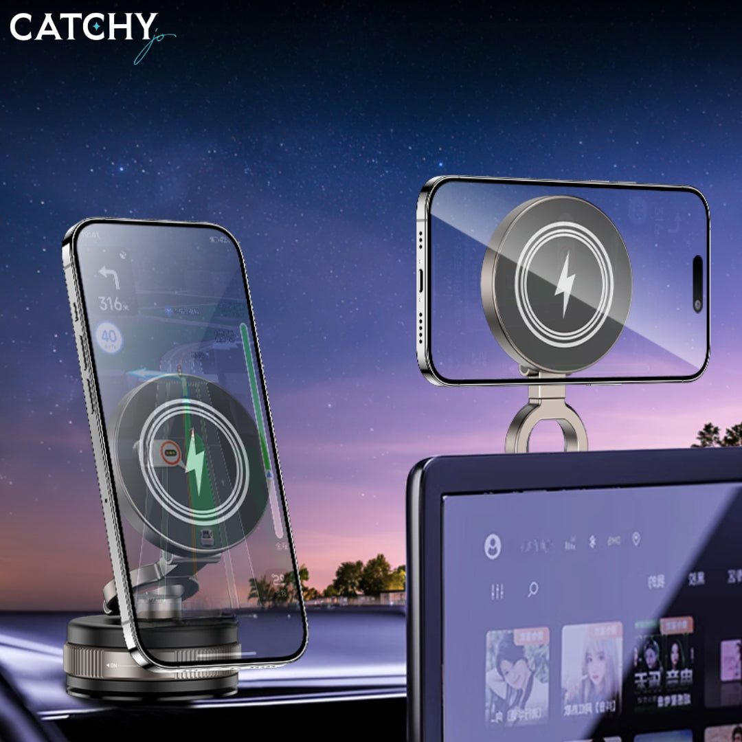 D1W Zinc Alloy Wireless Charger Car Phone Holder (15W)