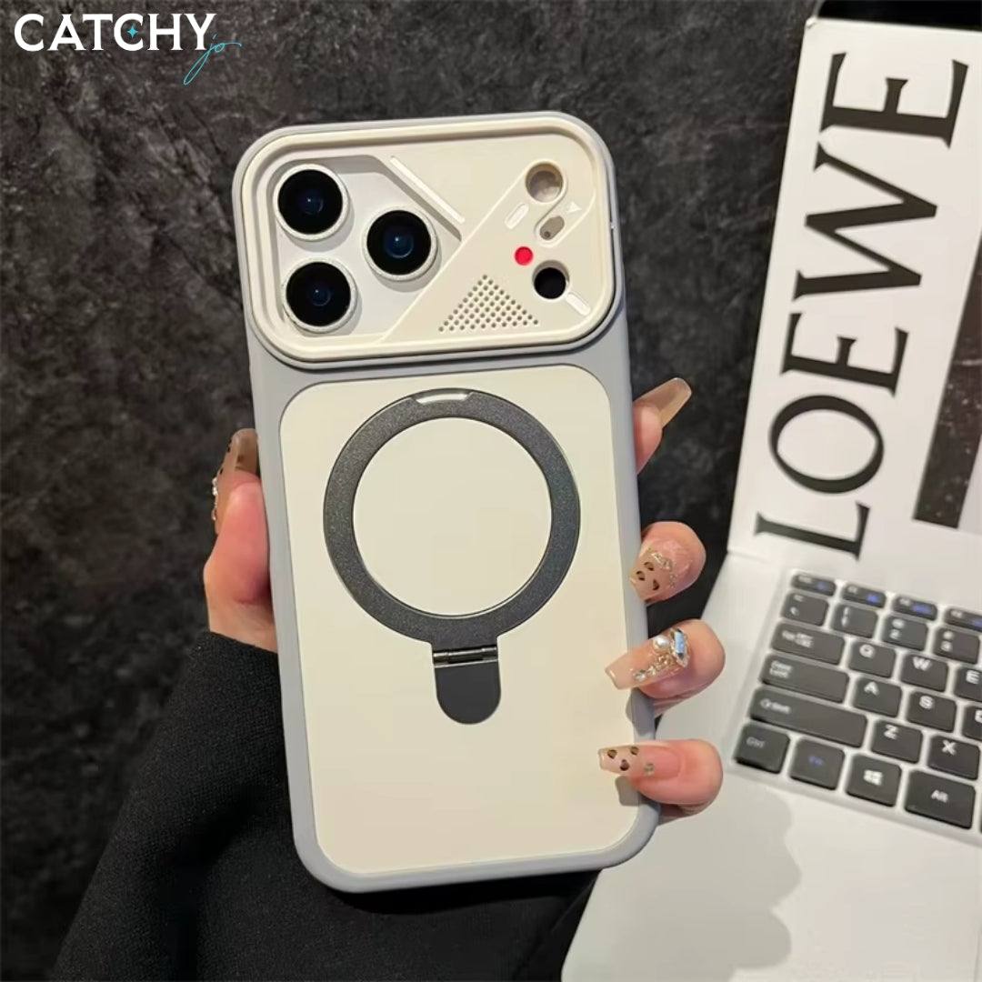 iPhone Stock Frosted Magnetic Metal Bracket Case