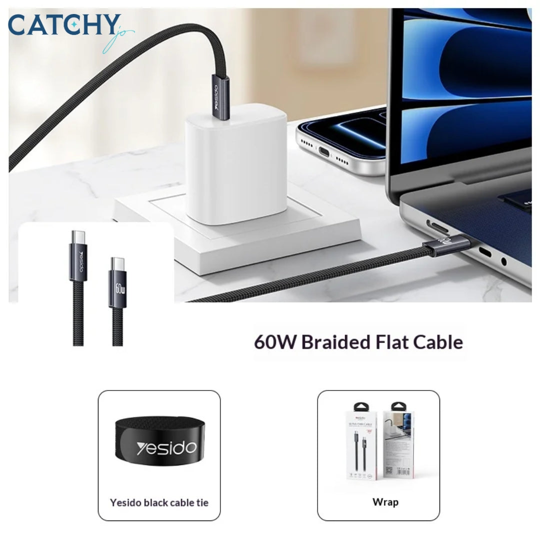 YESIDO CA206 USB-C to USB-C Cable (60W)