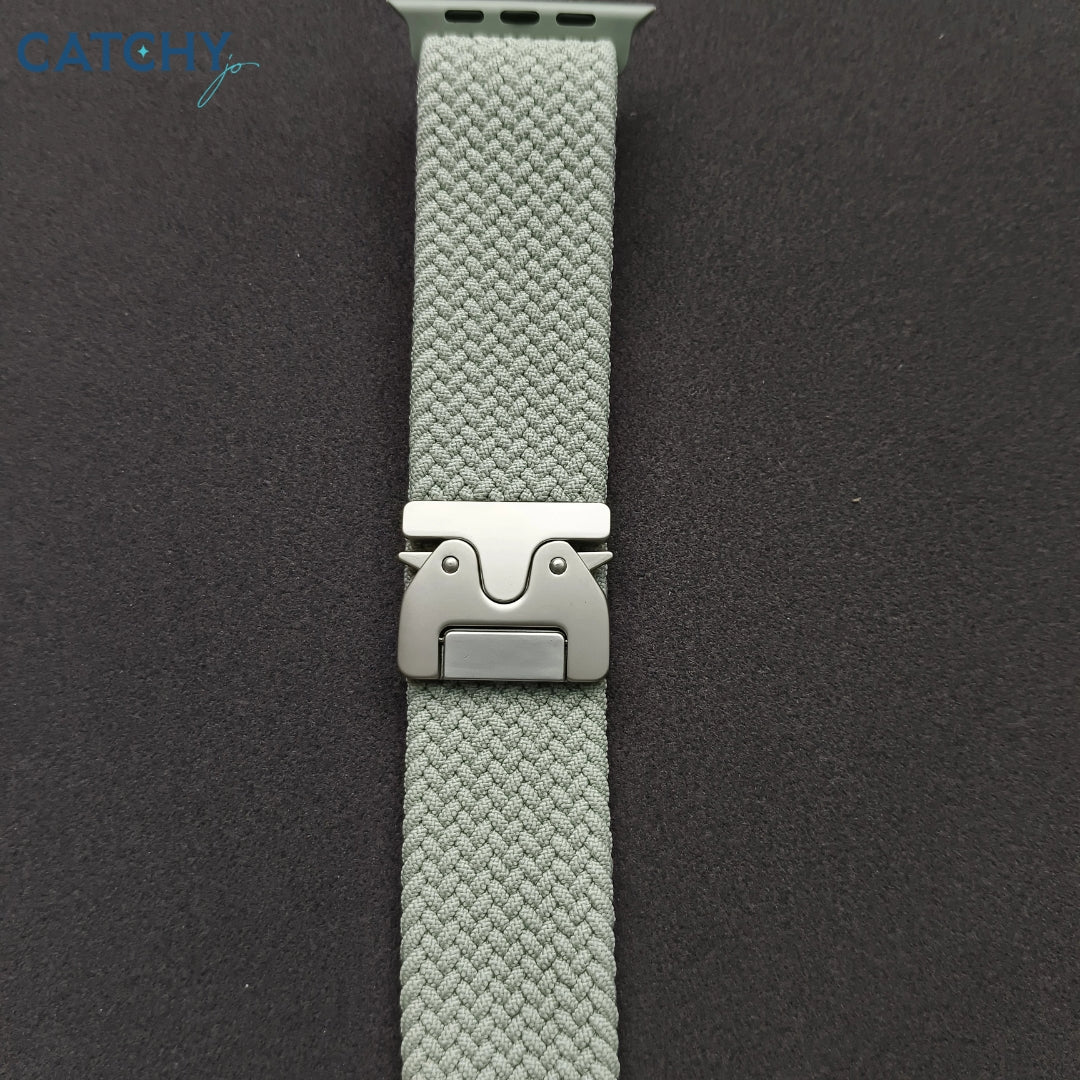 سوار حلقي قابل للتعديل من النايلون لساعة Apple Watch