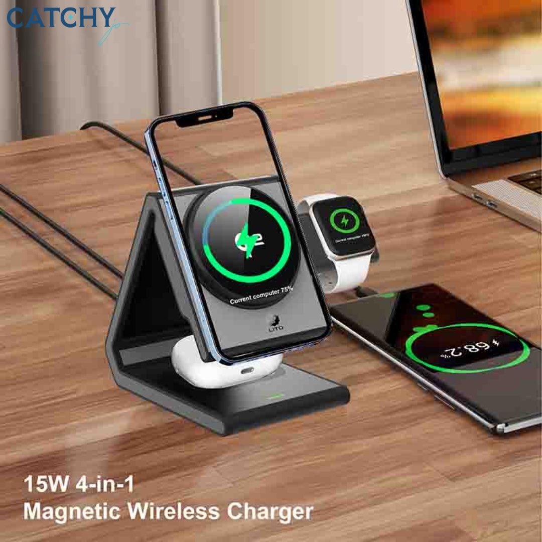 LITO LT-W02 QI2 4-in-1 Magnetic Wireless Charger (15W)