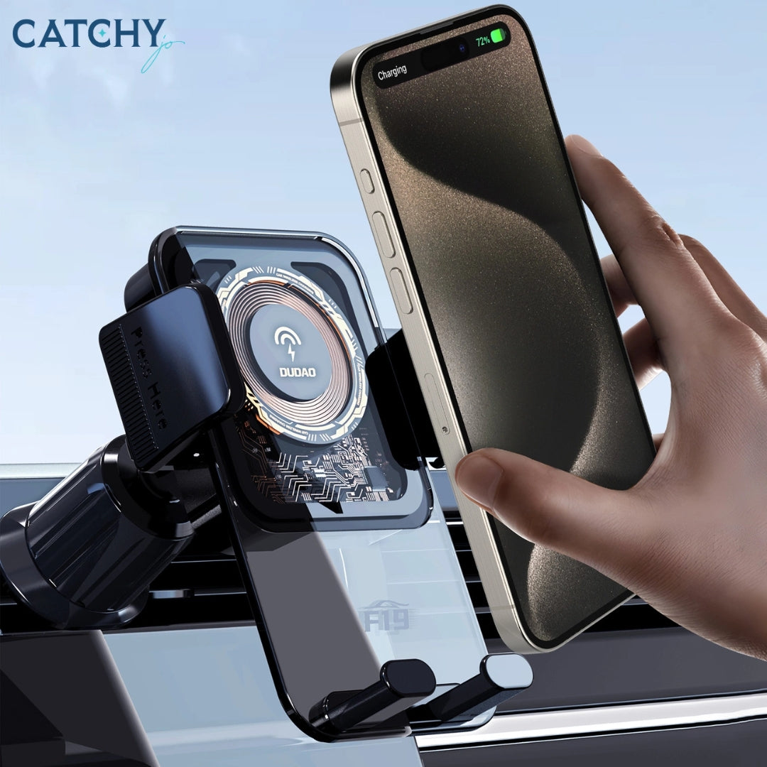 Dudao F19 Clamp Car holder With Inductive Charger (15W)