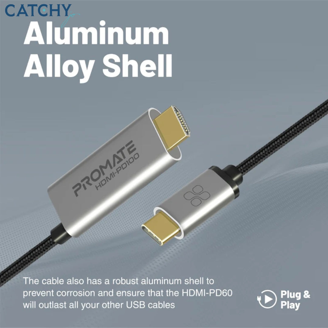 PROMATE HDMI-PD100 4K CrystalClarity USB-C to HDMI Cable