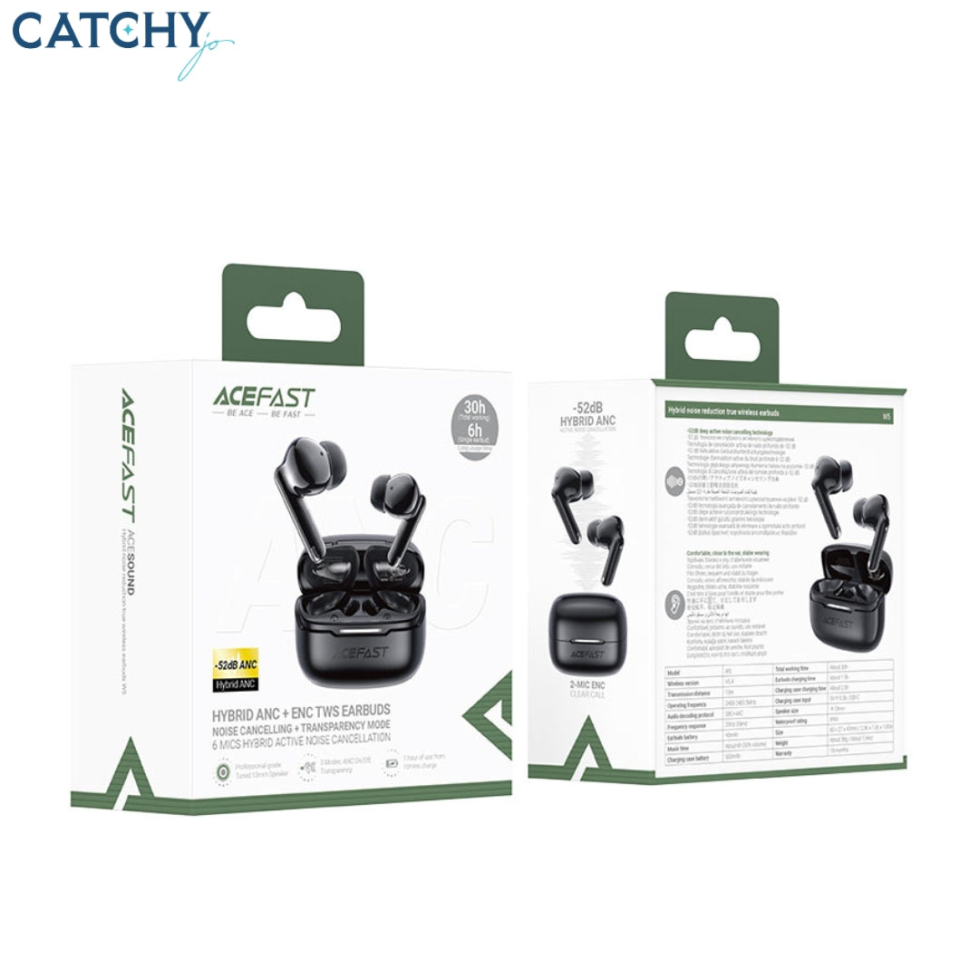 ACEFAST W5 TWS Earbuds HYBRID ANC ENC