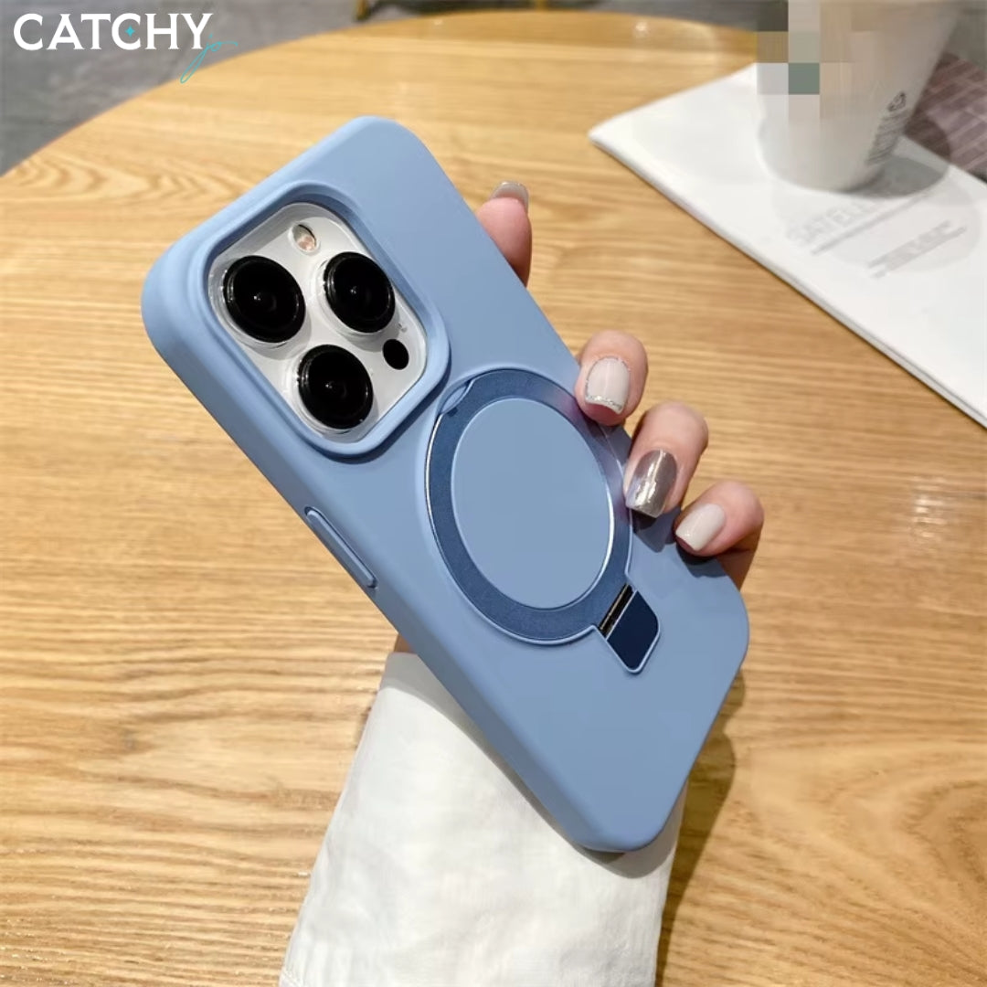 iPhone Silicone Case With Metal Stand