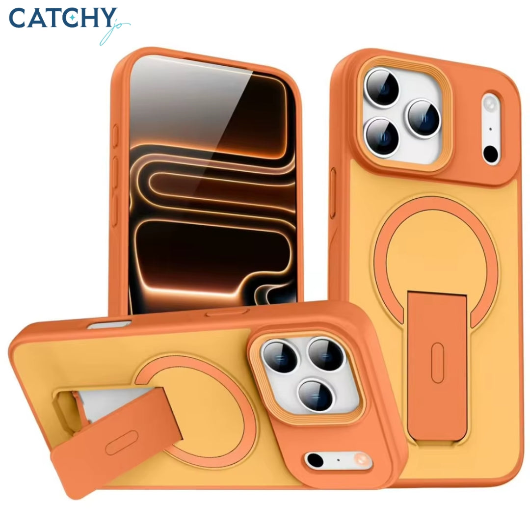 Premium Skin Feel Foldable Magnetic iPhone Stand Case