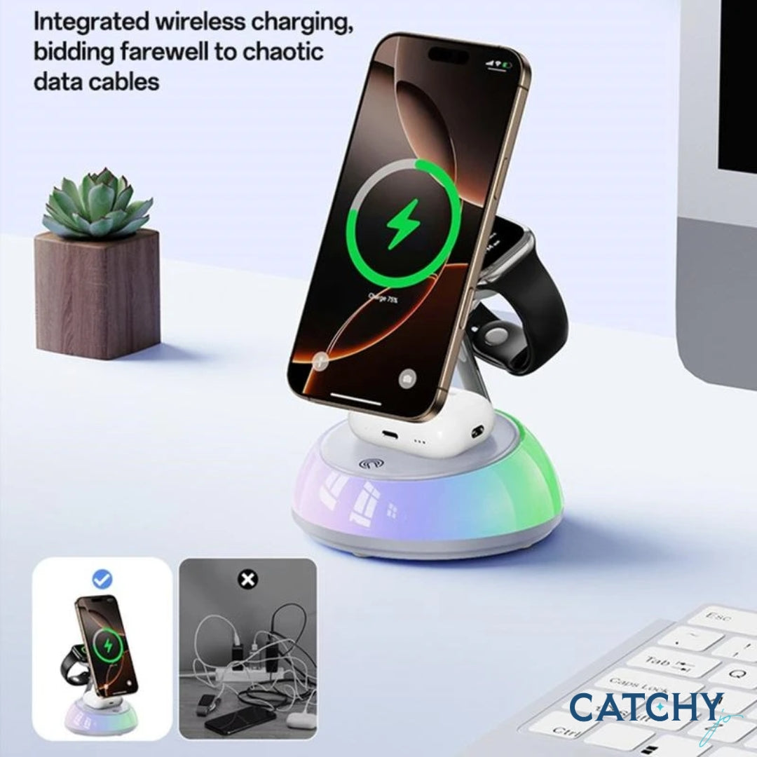 YESIDO DS31 3-in-1 Magnetic Wireless Charging Station (15W)