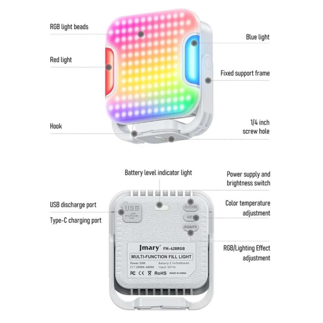 JMARY FM-428RGB Magnetic Fill Light